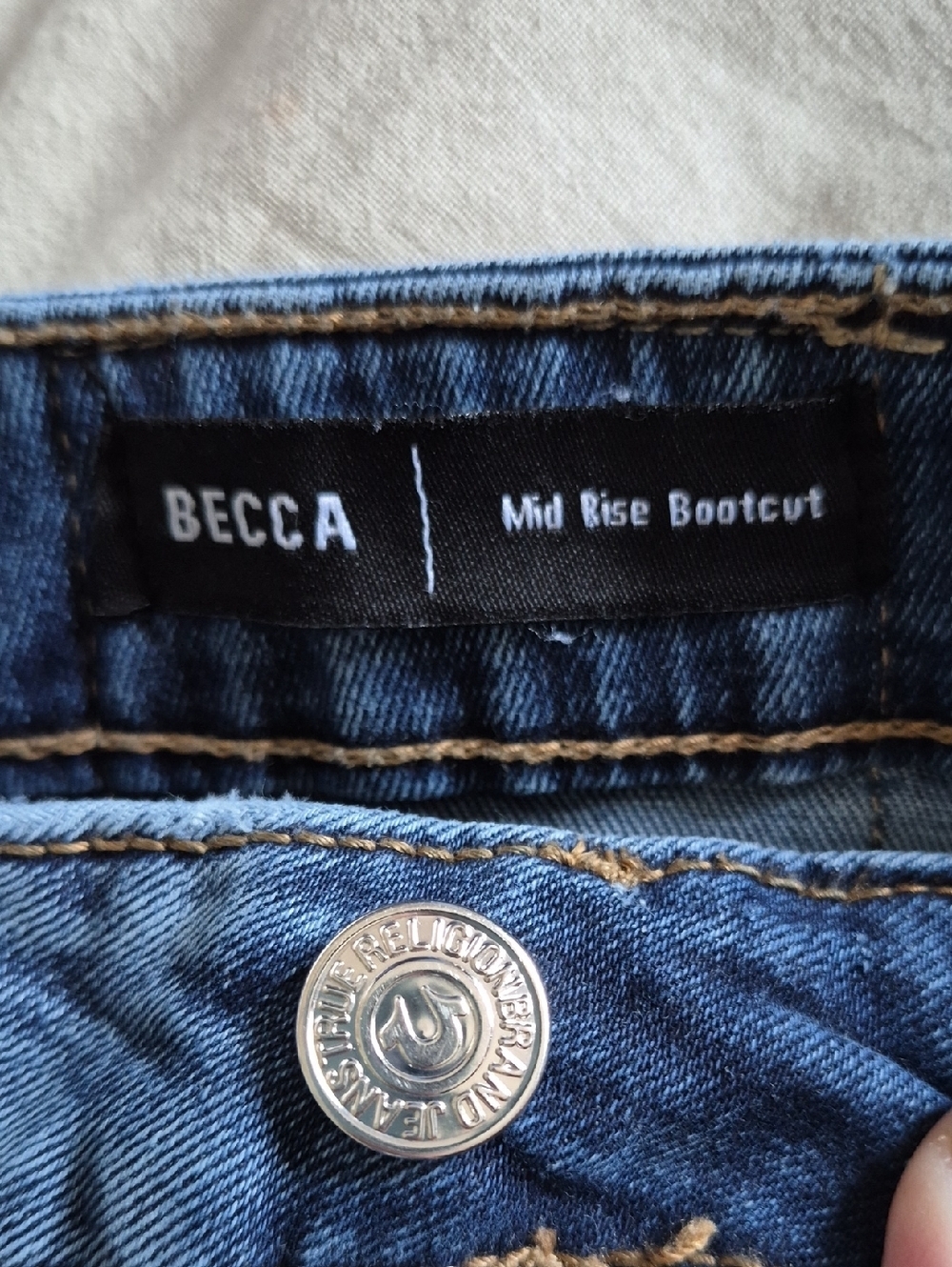 True Religion Women's Becca  Mid Rise Bootcut Jeans Medium Rustic 27 - Picture 5 of 7